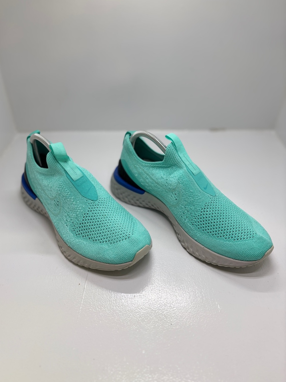Nike React Phantom Run Flyknit Women's 11 Mint Aqua Running Shoes Slip On Sneake - Picture 5 of 12